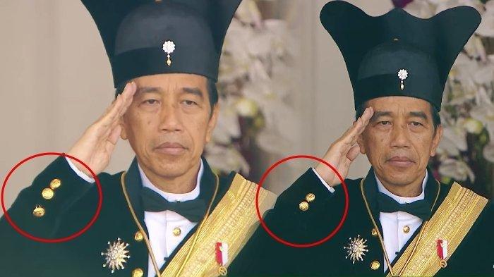 Kancing Baju Lengan Kanan Jokowi Hilang