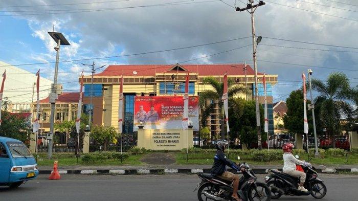 Kantor Polresta Manado di Jalan Pierre Tendean, samping Jumbo Swalayan, Wenang Utara, Kecamatan Wenang, Kota Manado, Sulawesi Utara, Rabu (20/12/2023). (tribunmanado.co.id/Wendia Putra Paputungan)