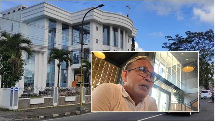 DISITA - Kolase foto Kantor Sinode GMIM dan Plt Ketua BPMS GMIM Pdt Janny Rende.