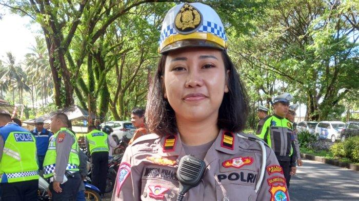 Kasatlantas Polres Minut, Iptu Muthia Khansa Nurwijaya.
