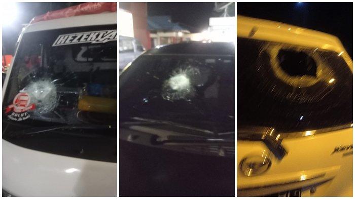 Kasus pelemparan mobil, di Jalan Matungkas, Minahasa Tenggara