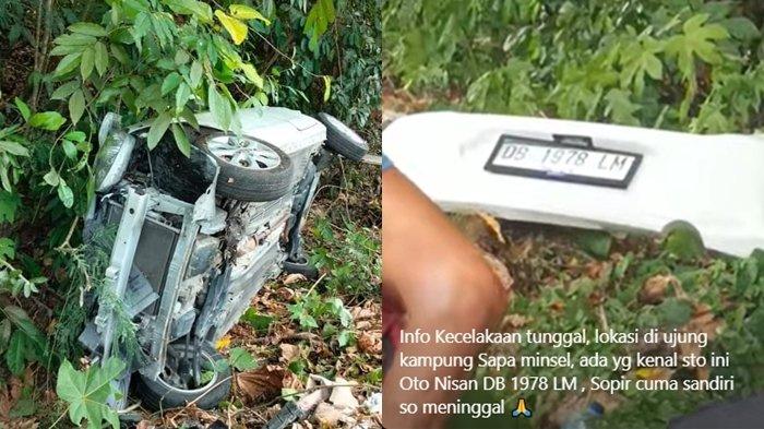 Kecelakaan lalu lintas di Minahasa Selatan, Sulawesi Utara, Sabtu (19/8/2023).