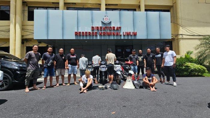 Kelima pelaku saat ditangkap Polda Sulawesi Utara.