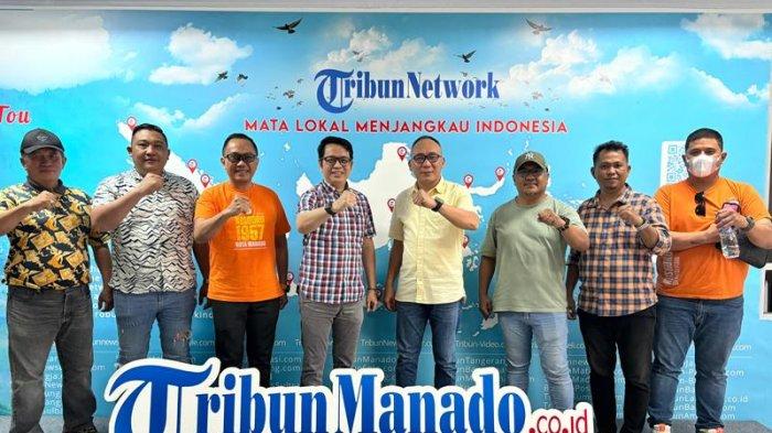 Ketua PDK Kosgoro 1957 Sulawesi Utara, Jilly Philips Makarawung melakukan kunjungan di Kantor Tribun Manado, Selasa (14/5/2024)