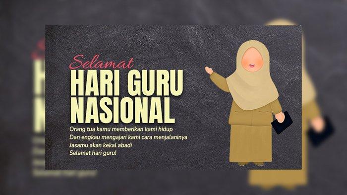 Kolase poster ucapan selamat hari guru nasional