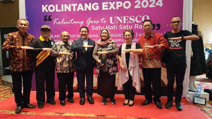 Para pegiat musik kolintang diabadikan dalam kegiatan Kolintang Expo 2024 di Jakarta.