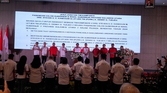 Konsolidasi Pemenangan SK DT, AA RS, JG KWL dan GM WIN di Hotel Sentra Minut, Sulawesi Utara, Jumat (28/9/2024).