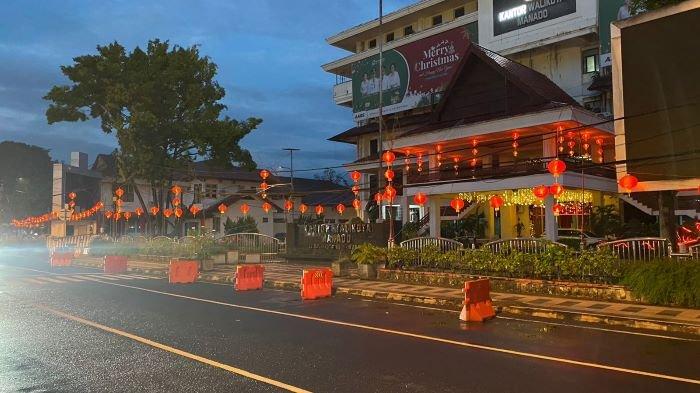 Lampion Menjelang Tahun Baru Imlek 2024 di Manado