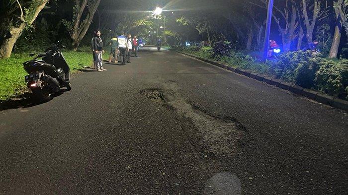 Lokasi kecelakaan maut di Minahasa Utara tadi malam Senin 11 Maret 2024.