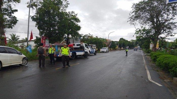 Lokasi kecelakaan polisi tabrak pelajar di Lubuklinggau, Sumsel, Kamis (18/1/2023).
