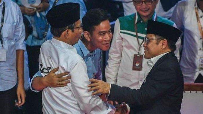 Mahfud MD, Gibran Rakabuming Raka, dan Muhaimin Iskandar. Ketiga cawapres akan mengikuti debat Pilpres 2023.