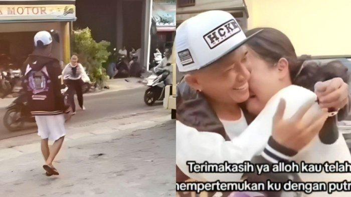Momen haru pertemuan anak dan ayah setelah terpisah belasan tahun berkat Instagram.