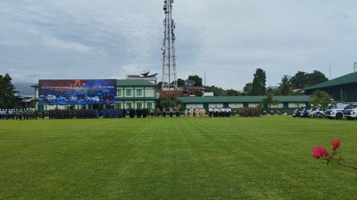 Operasi Penegakkan Ketertiban (Gaktib) dan Yustisi Polisi Militer TNI TA 2024, digelar Jumat (8/3/2024) di lapangan upacara Markas Kodam XIII/Merdeka
