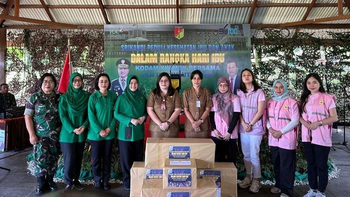 Srikandi PLN Suluttenggo berkolaborasi dengan Kodam XIII Merdeka menggelar kegiatan Srikandi Movement bertajuk Srikandi Peduli Kesehatan Ibu dan Anak.