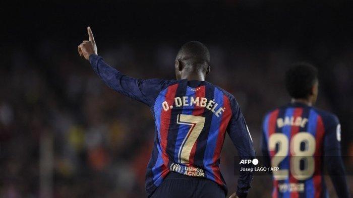 Pemain depan Barcelona Prancis Ousmane Dembele