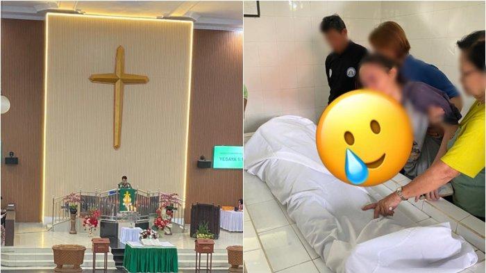 MENINGGAL: Seorang penatua di Jemaat Sion Tumaluntung meninggal dunia saat sendang Khotbah. Penatua tersebut bernama Stevy Peters Pangemanan viral di media sosial banyak beri ucapan duka.