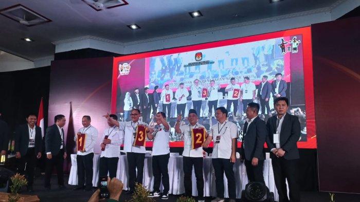 Penetapan nomor urut Paslon Bupati dan Wakil Bupati Bolmong, Senin (23/9/2024)