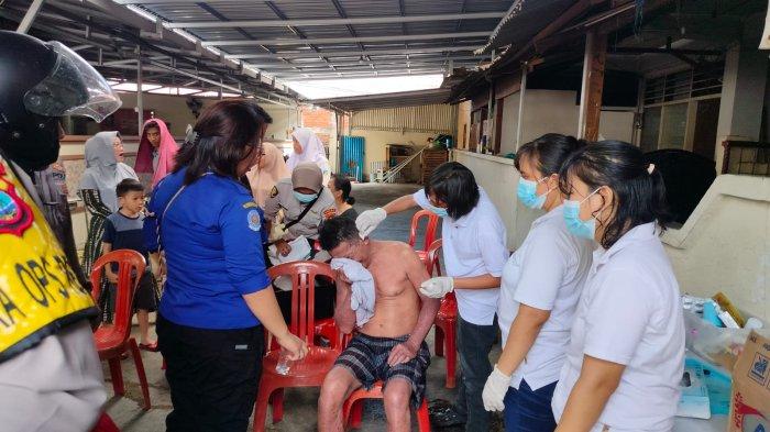 Penghuni Aspol Sario yang alami luka bakar.