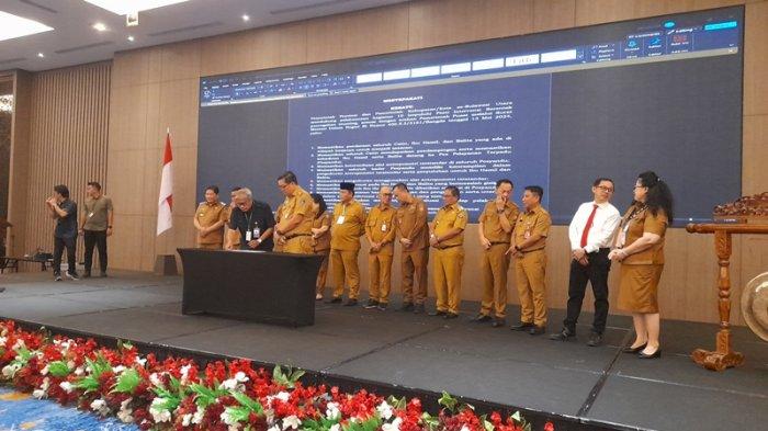 Penilaian Kinerja Tahun 2024 Terhadap Hasil Kerja Delapan Aksi Konvergensi Percepatan Penurunan Stunting Tahun 2023 Provinsi Sulut, Selasa (28/5/2024) di Hotel Sentra Manado.