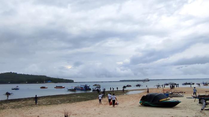 PASCA GEMPA - Pesisir Pulau Intata, Kepulauan Talaud. Sejumlah wilayah pesisir di Talaud berpotensi diterpa tsunami pasca gempa tektonik di Rusia, Rabu (30/7/2025) siang ini.