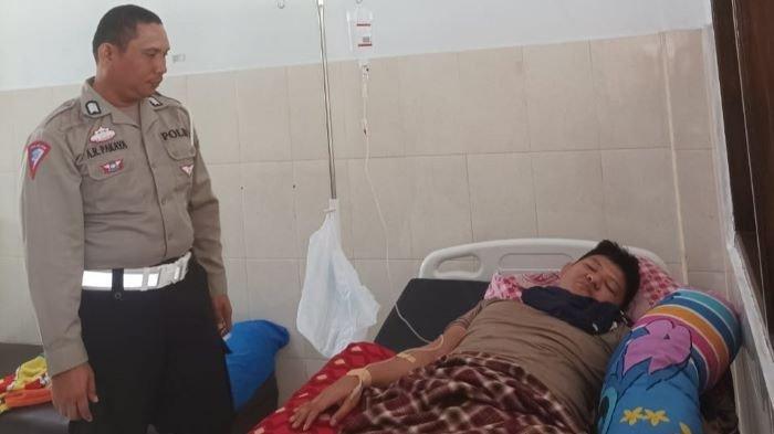 Polisi di Bolmong Ditabrak Pemotor yang coba terobos razia polisi