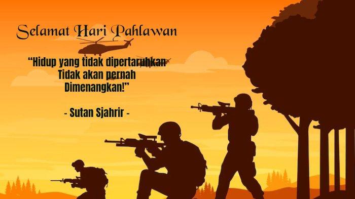 Poster Ucapan Selamat Hari Pahlawan Nasional 2023.