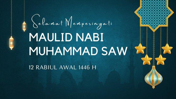 Poster Ucapan Selamat Maulid Nabi Muhammad SAW 2024