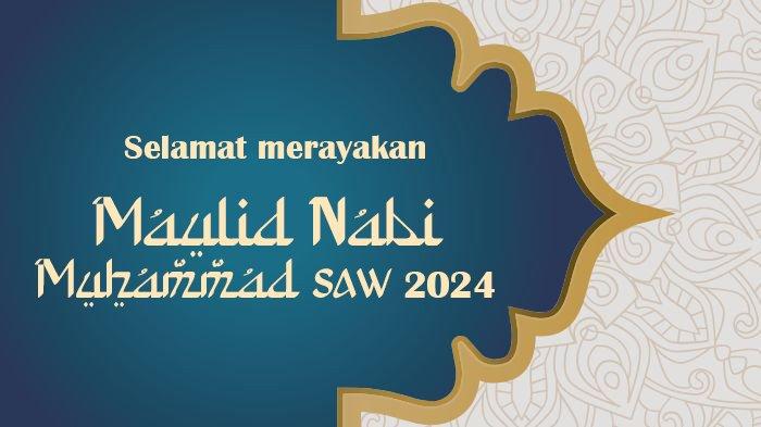 Poster Ucapan Selamat Maulid Nabi Muhammad SAW 2024
