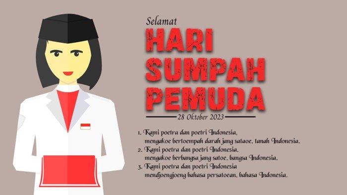Poster ucapan Selamat Hari Sumpah Pemuda.
