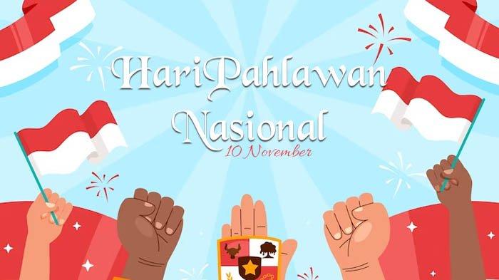 Poster ucapan selamat Hari Pahlawan 2023.