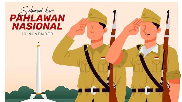 Poster ucapan selamat Hari Pahlawan 2023.