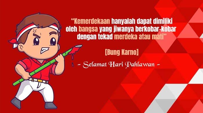 Poster ucapan selamat hari pahlawan nasional 2023.