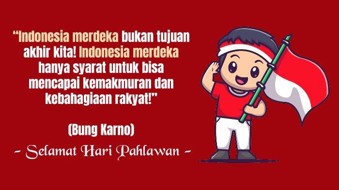 Poster ucapan selamat hari pahlawan nasional 2023.