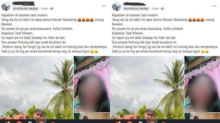 Postingan yang menginformasikan dugaan kasus penganiayaan yang dilakukan seorang pria terhadap seoran wanita viral di media sosial.