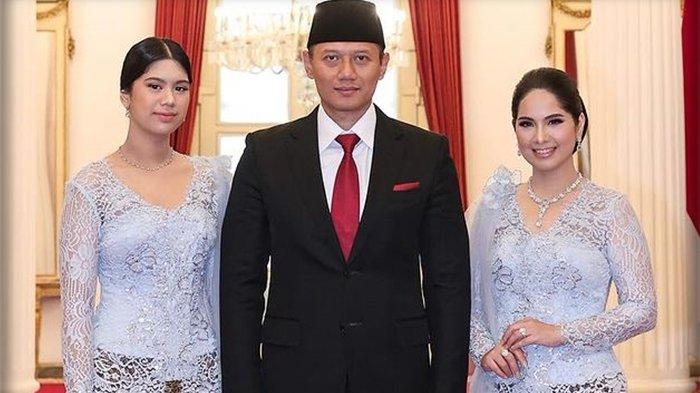 Potret Almira Yudhoyono dan Annisa Pohan saat mendampingi AHY yang dilantik Jokowi jadi Menteri ATR RI