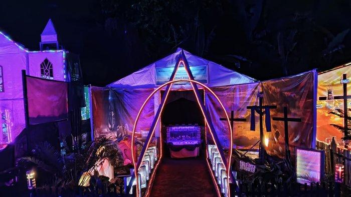 Potret Taman Paskah jemaat GMIM Abraham Matungkas Minut