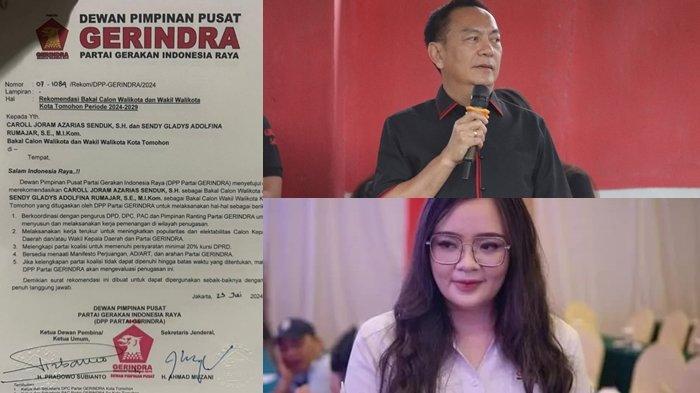 Caroll Senduk dan Sendy Rumajar disetujui Prabowo Maju di Pilkada Tomohon Sulawesi Utara