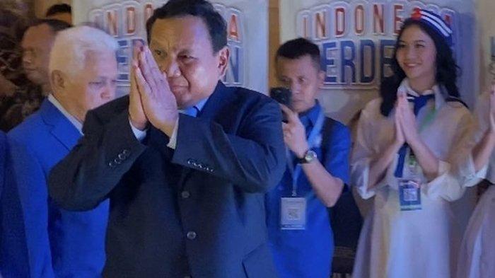 Prabowo Subianto di acara penutupan Kongres ke-6 Partai Amanat Nasional (PAN) di Jakarta, Sabtu (24/8/2024) malam.