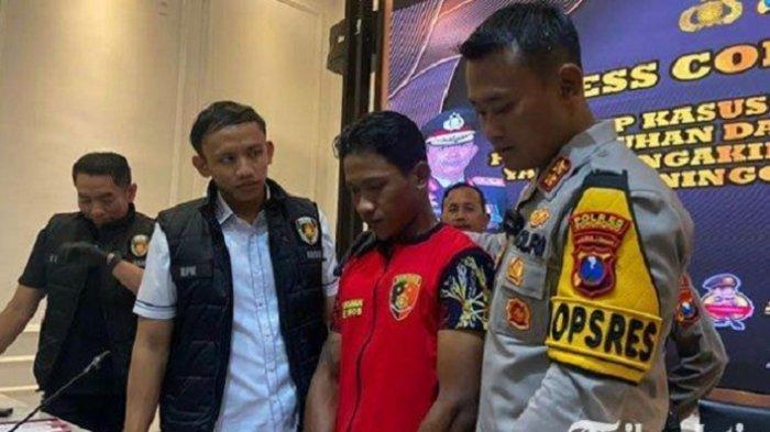 Prasetyo (25) pelaku pembunuhan Suyoto (52) di Desa/Kecamatan Pulung, Kabupaten Ponorogo