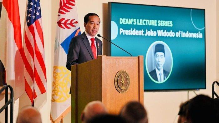 Presiden Jokowi Berikan Kuliah Umum di Stanford University, San Fransisco, Amerika Serikat (AS). Bahas Topik Perubahan Iklim.