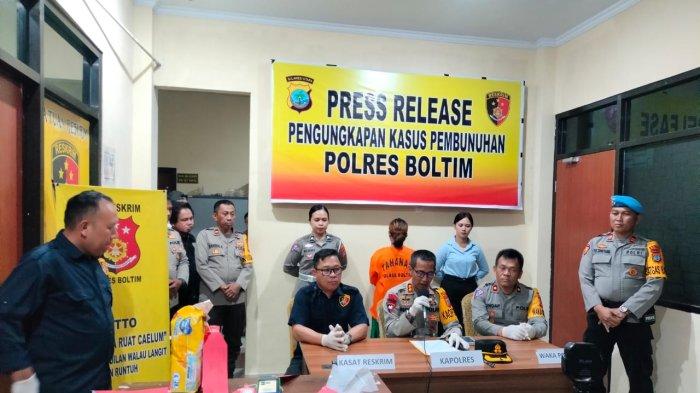 Press Conference kasus pembunuhan bocah di Boltim Sulawesi Utara.