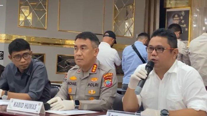 Press Confrence yang digelar Satgas Gakkumdu Polda Sulut soal penetapan tersangka praktek politik uang.