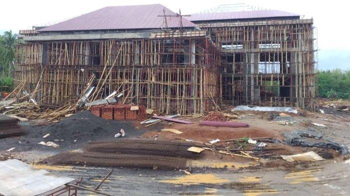 Proyek Kantor DPRD Manado di Jalan Ring Road GPI, Mapanget, Manado, Sulawesi Utara, Rabu (29/11/2023).