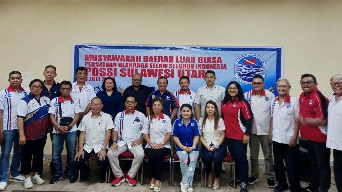 Pengurus POSSI kabupaten kota di Sulawesi Utara aklamasi memilih Rocky Wowor sebagai Ketua POSSI Sulawesi Utara periode 2024-2028 dalam Musdalub di Youth Center Manado, Senin (8/7/2024).