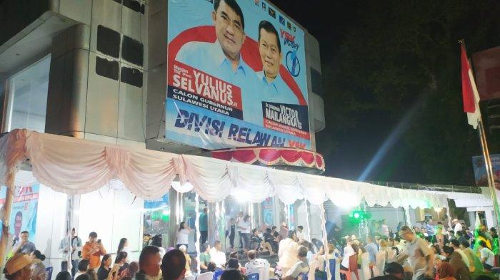 Rumah Pemenangan YSK di Sario, Manado Sulut. Foto malam ini Rabu (27/11/2024).