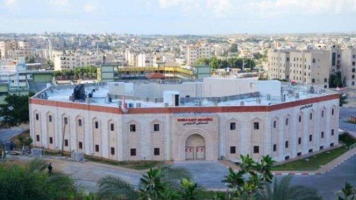 Rumah Sakit Indonesia di Gaza, Palestina. Rumah Sakit Indonesia dibangun sejak 2011 di daerah Bayt Lahiya, Gaza. Pembangunan rumah sakit ini dilatarbelakangani serangan Israel ke Gaza pada 2008 silam. (Sumber: Tribunnews)