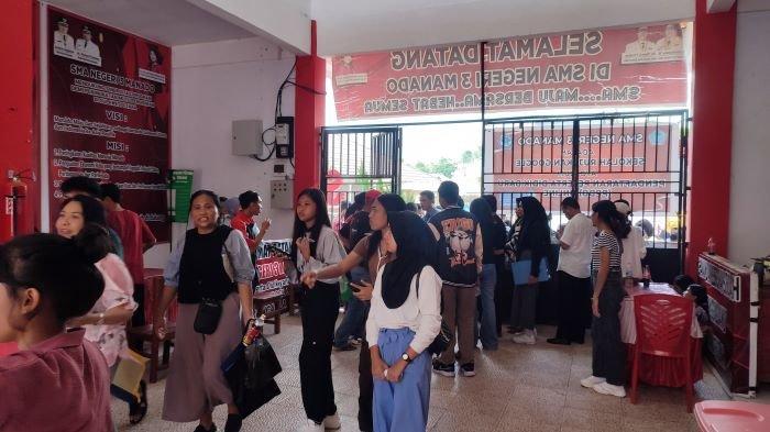 Potret Suasana Pendaftaran Kembali PPDB 2024 di SMAN 3 Manado di Hari Kedua