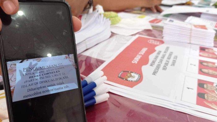 Salah satu caleg di Manado yang dicoret dan diminta untuk tidak dicoblos