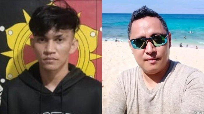 PEMBUNUHAN: Kolase foto pelaku dan korban pembunuhan di Bitung, Sulawesi Utara Kamis 6 Maret 2025. Pelakunya bernama Andro, warga Bitung yang jadi pelaku pembunuh Billy Wowor, Motif pembunuhan ternyata karena suara musik.