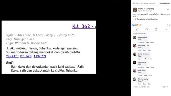 LAGU: Lagu yang dipilih oleh penatua Stevy Peters Pangemanan untuk jemaat kolom 4 Sion Tumaluntung untuk bawakan puji-pujian.